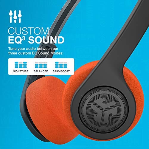 سماعة تشغيل الصوت بلوتوث Lab Rewind Wireless Retro Headphones | Bluetooth 4.2 | 12 Hours Playtime | Custom EQ3 Sound | Music Controls | Noise Isolation | With Microphone | Throwback 80s 90s Design | Black