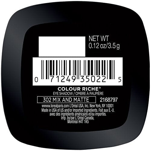 لوريال باريس كوزماتيكس كولور ريتش مونوس ظلال عيون L'Oreal Paris Cosmetics Color Riche Monos Eyeshadow, Mix and Matte, 0.12 Ounce