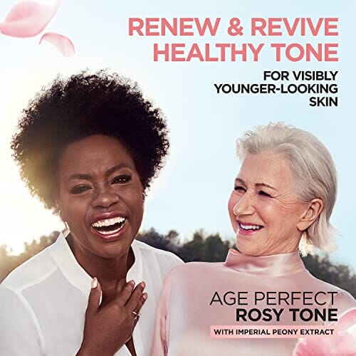 مرطب للوجه مضاد للشيخوخة من لوريال باريس إيج بيرفكت روزي تون مضاد للشيخوخة L'Oreal Paris Age Perfect Rosy Tone Anti-Aging Face Moisturizer, Renew & Revive Healthy Tone, Fragrance Free, 1.7 oz