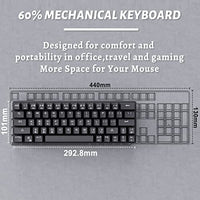 لوحة مفاتيح ميكانيكية سلكية لاسلكية للألعاب DIERYA DK63N 60% Wireless Wired Mechanical Gaming Keyboard, RGB Backlit Bluetooth Keyboard w/Arrow Keys, 63 Keys Ultra-Compact Keyboard Full Keys Programmable w/Blue Switch for Windows Laptop PC Mac