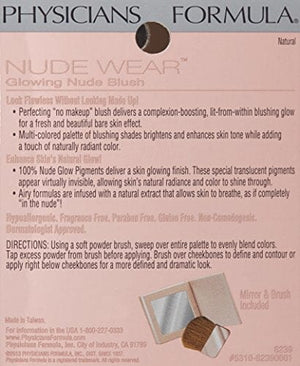 أحمر خدود متوهج من فيزيشنز فورميولا نيود وير Physicians Formula Nude Wear Glowing Nude Blush, Natural, 0.17 Ounce