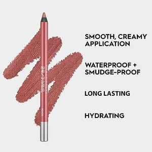 قلم شفاه انزلاقي 24/7 من أوربان ديكاي URBAN DECAY 24/7 Glide-On Lip Pencil - Waterproof & Longwearing Lip Liner - Smooth, Creamy & Moisturizing Formula with Vitamin E - Prevents Lipstick from Feathering – Peyote (Metallic Mauve), 0.04 oz