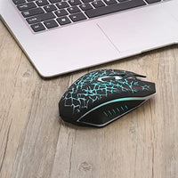 ماوس ضوئي خفيف الوزن schicj133mm Optical Mouse Lightweight 2400DPI Gaming Wireless Mouse with Receiver Luminous Long Service Life