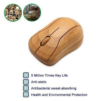 ماوس بصري لاسلكي من الخيزران مع مستقبل لأجهزة الكمبيوتر Sengu SG-MG95-N Wireless Optical Bamboo Mouse with USB Receiver for Notebook, PC, Laptop, Computer, Macbook