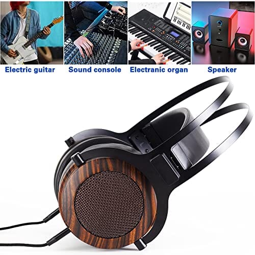 سماعة رأس سلكية فوق الأذن lotorasia Wired Over Ear Headphone, Mixing DJ Stereo Headset 50mm Diameter Drivers 3.5mm Audio Jack for AMP Computer Recording and Music Audiophile