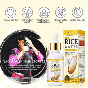 ماء الأرز لنمو الشعر Hair Growth Serum, Rice Water for Hair Growth, Hair Growth oil for Men and Women, Biotin Hair Growth oil, Hair Loss Treatments for Women, Hair Regrowth Treatment for Stronger Thicker Longer Hair