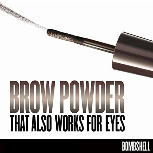 كوفرجيرل - بودرة بومبشيل باو دير للحواجب وتحديد الحواجب بني داكن COVERGIRL Bombshell POW-der Brow & Liner Eyebrow Powder Dark Brown 805, .24 oz (packaging may vary)