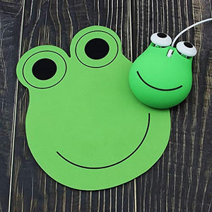 ماوس سلكي elec Space USB Wired Mouse, Small Computer Mouse Wired for Kids, Cute Animal Frog Shape Wired Computer Mouse, Corded Mouse with 1600DPI for Laptop, Chromebook, PC, Desktop, Mac, Notebook-Green