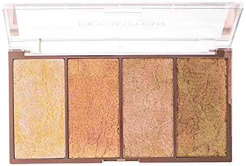 باليت هايلايتر ميك أب ريفوليوشن هايلايتر للوجه فينتدج دانتيل Makeup Revolution, Highlighter Palette, Face Highlighter, Vintage Lace, 20g