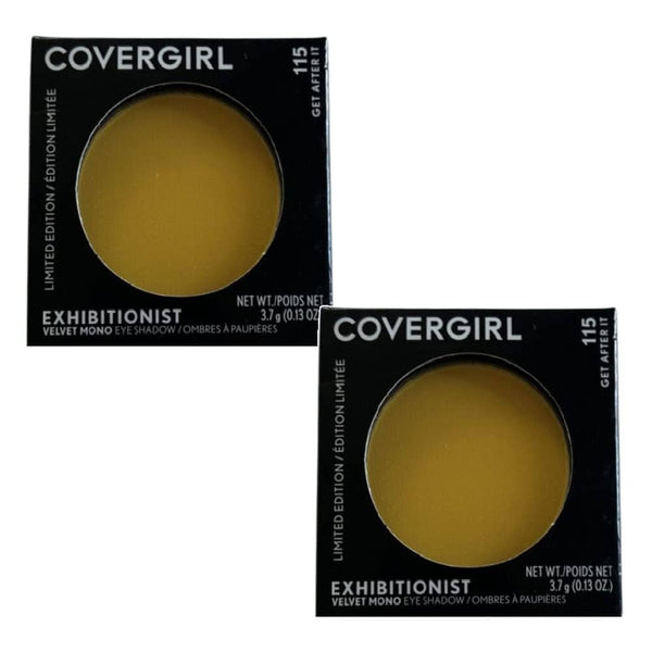 مجموعة ظلال العيون من كوفرجيرل COVERGIRL Pack of 2 Exhibitionist Velvet Mono Eye Shadow, Get After It 115