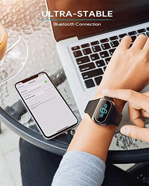ساعة ذكية مع سماعات أذن لاسلكية Aipower Wearbuds Smart Watch with Wireless Earbuds,Fitness Tracker with Heart Rate Monitor Calorie Step Counter,Watch with Earbuds Combo