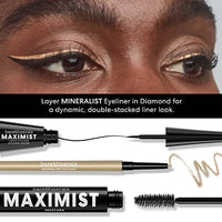 محدد عيون سائل من بار مينيرالز ماكسيميست bareMinerals Maximist Liquid Eyeliner, Highly Pigmented Black Waterproof Eyeliner, Smudge-Proof Wear, Flexible Liquid Eyeliner Pen, Talc-Free, Vegan