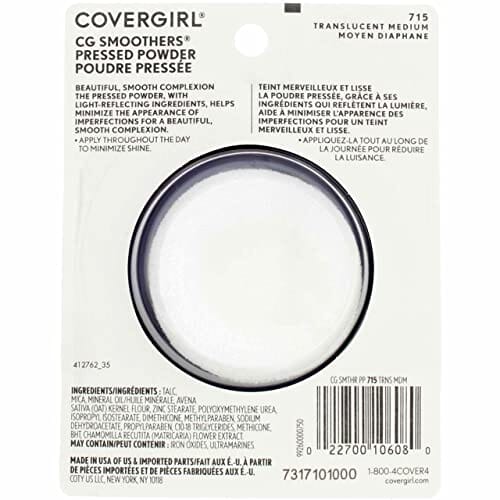 بودرة أساس مضغوطة من كوفر جيرل CoverGirl Smoothers Pressed Powder Foundation Translucent, Medium(N)715, 0.32-Ounce Packages (Pack of 2)