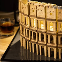 مجموعة مكعبات بناء الكولوسيوم الروماني Block Builder Roman Colosseum Building Block Set (6466pcs). Architecture Model Building Blocks for Kids and Adults