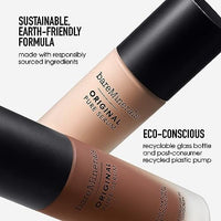 كريم أساس سائل طبيعي مشع من بار مينيرالز أوريجينال بعامل حماية من الشمس bareMinerals Original Pure Serum Radiant Natural Liquid Foundation Mineral SPF 20 Deep Cool 6