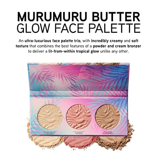 مجموعة مكياج بودرة الوجه من فيزيشينز فورميولا مورومورو باتر برونزر Physicians Formula Murumuru Butter Bronzer Face Powder Makeup Set, Butter Bronzer, Highlighter, Blush Collection, Glow Face Palette 3 Count (Pack of 1)