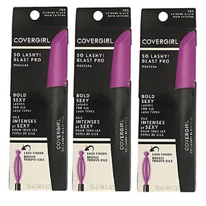 عبوة من 3 قطع - ماسكارا سو لاشي بلاست برو إكستريم بلاك 785 Pack of 3 CoverGirl So Lashy blast PRO Mascara, Extreme Black 785