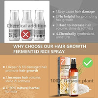 ماء الأرز لنمو الشعر Rice Water for Hair Growth, Organic Fermented Hair Growth Spray Hair Growth Treatment Leave-In Mist with Rosemary Biotin Caffeine Keratin for Hair Loss Men and Women