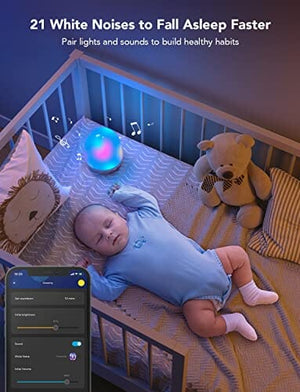 مصباح طاولة محمول مع قاعدة شحن مدرب النوم للاستيقاظ كوف Govee RGBIC Night Light, Sound Machine, Bluetooth Speaker in One, 60+ Music, Game & Sence Modes, Portable Table Lamp with Charging Base, White Noise Machine, Sleep Trainer for Gentle Wake Up