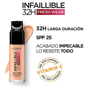 تينت 24 ساعة 130 بيج فاتح / حقيقي fond de teint infaillible 24h fresh wear 130 beige peau/true