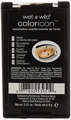 باليت ظلال العيون من دبليو ان دبليو ويت ان وايلد كولور ايكون Wnw Eyeshdw C395a Palte N Size .21 O Wet & Wild Color Icon Eye Shadow Palette The Naked Truth .06 Oz. Carded
