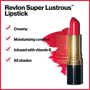 ريفلون سوبر لاستروس كريم شفاه 4.2 جم - 477 بلاك شيري Revlon Super Lustrous Crème Lipstick 4.2g - 477 Black Cherry