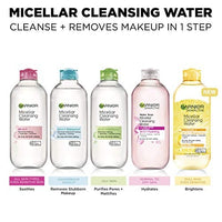 ماء ميسيلار للماكياج المضاد للماء ومنظف الوجه ومزيل المكياج Garnier SkinActive Micellar Water For Waterproof Makeup, Facial Cleanser & Makeup Remover, 13.5 Fl Oz (400mL), 1 Count (Packaging May Vary)