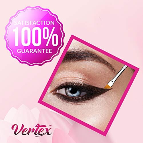 فرش Eyeliner Brush Set Pencil Liquid - Gel Liner Winged Makeup Brushes Small Angle Firm Angled Bristles Wing Kit Black Stamp Pen Stencils Thin Flat Stencil Perfect Definer Sharpener Cat Eye With Waterproof Smudge Proof Precision Eyeshadow Brown Eyebrow