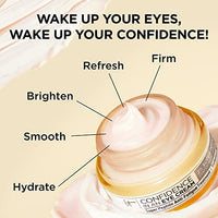 كريم العين المضاد للشيخوخة للهالات السوداء  IT Cosmetics Confidence in an Eye Cream, Anti Aging Eye Cream for Dark Circles, Crow's Feet, Lack of Firmness & Dryness, 48HR Hydration with 2% Super Peptide Concentrate, for Day + Night (1 Fl. Oz)