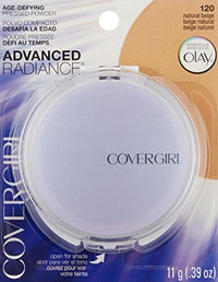 مسحوق مضغوط متطور لمقاومة علامات تقدم السن CoverGirl Advanced Radiance Age-Defying Pressed Powder, Natural Beige 120, 0.39-Ounce Pan (Pack of 2)