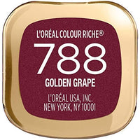 لوريال باريس مكياج كولور ريتش كريمي الأصلي أحمر شفاه حريري مرطب L'Oreal Paris Makeup Colour Riche Original Creamy, Hydrating Satin Lipstick, 788 Golden Grape, 1 Count