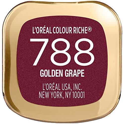 لوريال باريس مكياج كولور ريتش كريمي الأصلي أحمر شفاه حريري مرطب L'Oreal Paris Makeup Colour Riche Original Creamy, Hydrating Satin Lipstick, 788 Golden Grape, 1 Count