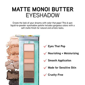 ظلال العيون من فيزيشينز فورميولا ماتي مونوي باتر طبيعي غير لامع أحمر الخدود Eyeshadow Palette By Physicians Formula Matte Monoi Butter Eyeshadow Natural Matte Blushed Nudes, For Sensitive Skin, Hypoallergenic, Nourishing Moisturizing, Smooth, All Day Wear