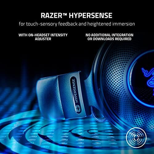 سماعة وماوس الألعاب اللاسلكية Razer Kraken V3 Pro HyperSense Wireless Gaming Headset w/Haptic Technology & Leatherette Memory Foam Cushions & Viper Ultimate Hyperspeed Lightest Wireless Gaming Mouse & RGB Charging Dock