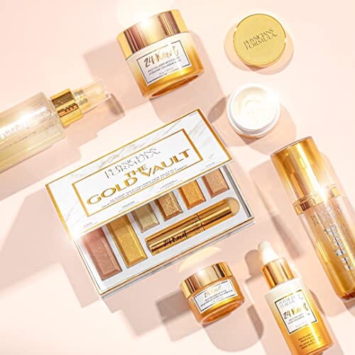 مجموعة مكياج فيزيشنز فورميولا 24 قيراط من الذهب اللامع Physicians Formula 24-Karat Gold Shimmer Makeup Set, Face Palette, The Gold Vault, Mascara, Eyeshadow, Christmas Gift