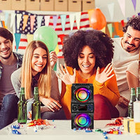 مكبر صوت بلوتوث Bluetooth Speaker, 40W (60W Peak) Portable Wireless Speaker with Colorful Lights, Double Subwoofer Heavy Bass, FM Radio, MP3 Player, Bluetooth 5.0, Loud Stereo Speaker for Home Outdoor Party Camping