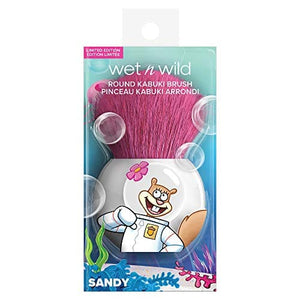 فرشاة كابوكي مستديرة من ويت إن وايلد Wet n Wild 1114237, Round Kabuki Brush SpongeBob Squarepants Makeup Tools Cheeks Round Foundation Brush, Sandy