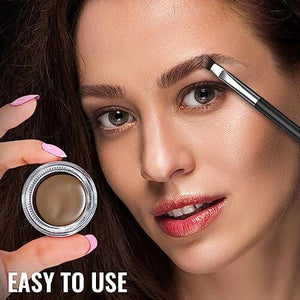 مجموعة أقلام تحديد الحواجب FENVIRN Eyebrow Pencil and Eyebrow Stamp Kit - Brow Pencil Kit, Eyebrow Tint Pen, Eyebrow Pomade, Dual-ended Eyebrow Brush for Natural Eye Brow Makeup, Great Value, Light Brown