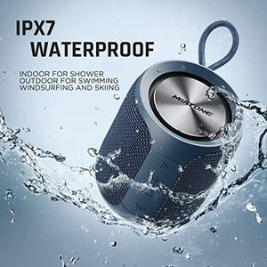 مكبر صوت بلوتوث محمول MIATONE QBOX Speaker, Portable Bluetooth Speaker with Strong Bass, IP67 Waterproof Speaker for Outdoor Sports (Blue)