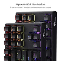 لوحة مفاتيح الألعاب الميكانيكية RK ROYAL KLUDGE RK87 Sink87G RGB Wireless TKL Mechanical Gaming Keyboard, 87 Keys No Numpad Tenkeyless Compact 2.4G Wireless Keyboard with Tactile Brown Switches, Exceptional Macro Settings