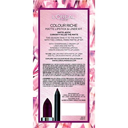 مجموعة احمر الشفاه من لوريال باريس كوزماتيكس كولور ريتش L'Oreal Paris Cosmetics Color Riche Lipstick and Liner Kit
