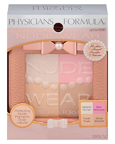 لوحة توهج مخصصة من فيزيشانز فورمولا نود وير Physicians Formula Nude Wear Custom Glow Palette, Light, 0.24 Ounce