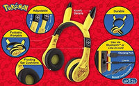 سماعات بلوتوث بوكيمون للاطفال eKids Pokemon Kids Bluetooth Headphones, Wireless Headphones with Microphone Includes Aux Cord, Volume Reduced Kids Foldable Headphones for School, Home, or Travel