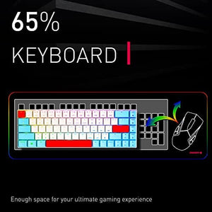 لوحة مفاتيح الألعاب اللاسلكية Cherry MX-LP 2.1 Compact Wireless Gaming Keyboard. RGB MX Silver Speed Switches. RGB Lighting Low-Profile MX Precision switches. 65% Size. 68 Keys. Black and Orange