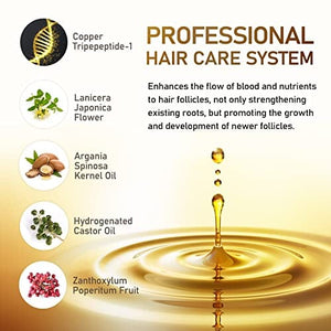 سيروم بيوتين لنمو الشعر بزيت الخروع وزيت الأرغان Biotin Hair Growth Serum with Castor Oil, Argan Oil - Hair Loss Prevention Treatment with Hair Regrowth Formula for Women by Beaueli