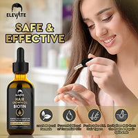 مصل لنمو الشعر زيت الخروع ELEVATE Biotin Hair Growth Serum & Castor Oil Natural Vitamin Rich Treatment for Stronger Thicker Longer Hair Regrowth & Thickening – Prevent Hair Loss & Thinning for Men & Women 2 Fl Oz 60mL