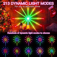 شرائط دزانكين الذكية للألعاب النارية بتقنية البلوتوث Dzanken Smart RGB LED Strips Bluetooth Fireworks Lights with Remote App Control Music Sync Led Lights for Parties Bars Bedrooms