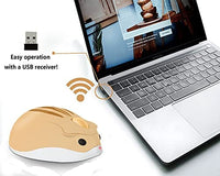 ماوس لاسلكي لطيف شكل الهامستر SUN RAIN Wireless Mouse Cute Hamster Shape Mini Silent Ergonomic Design 2.4G Portable Mouse,1200 DPI USB Cordless Mice for Notebook/MacBook/PC/Laptop/Computer