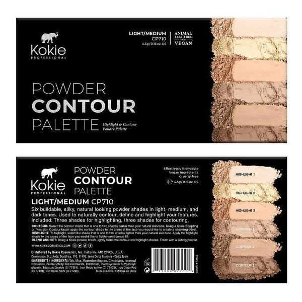 مجموعة كونتور بودرة مستحضرات التجميل كوكي يونيفرسال Kokie Cosmetics Powder Contour Kit, Universal, 0.96 Ounce