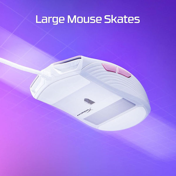 ماوس العاب هايبر اكس بلس HyperX Pulsefire Core - RGB Gaming Mouse, Software Controlled RGB Light Effects & Macro Customization, Pixart 3327 Sensor up to 6,200DPI, 7 Programmable Buttons, Mouse Weight 87g - White/Pink White/Pink Wired Pulsefire Core